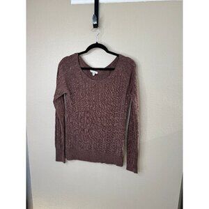 Aeropostale‎ Women's Brown Sweater size X-large long sleeve scoop neck pullover